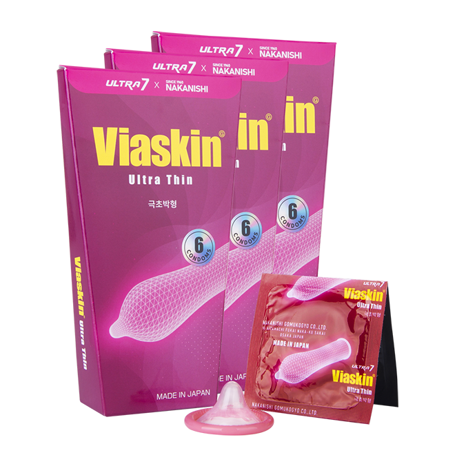 나가니시 비아스킨 울트라씬 콘돔 3박스 18P - 일본 정품 초박형