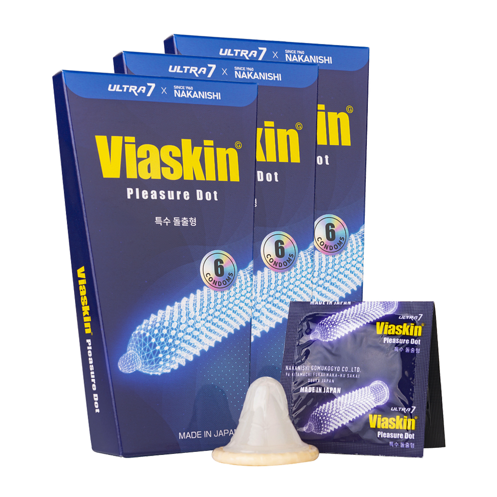 나가니시 비아스킨 플레져 도트 콘돔 3박스 18P